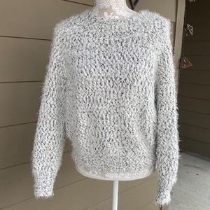 Abound Fuzzy Knit Sweater - Cream and Black